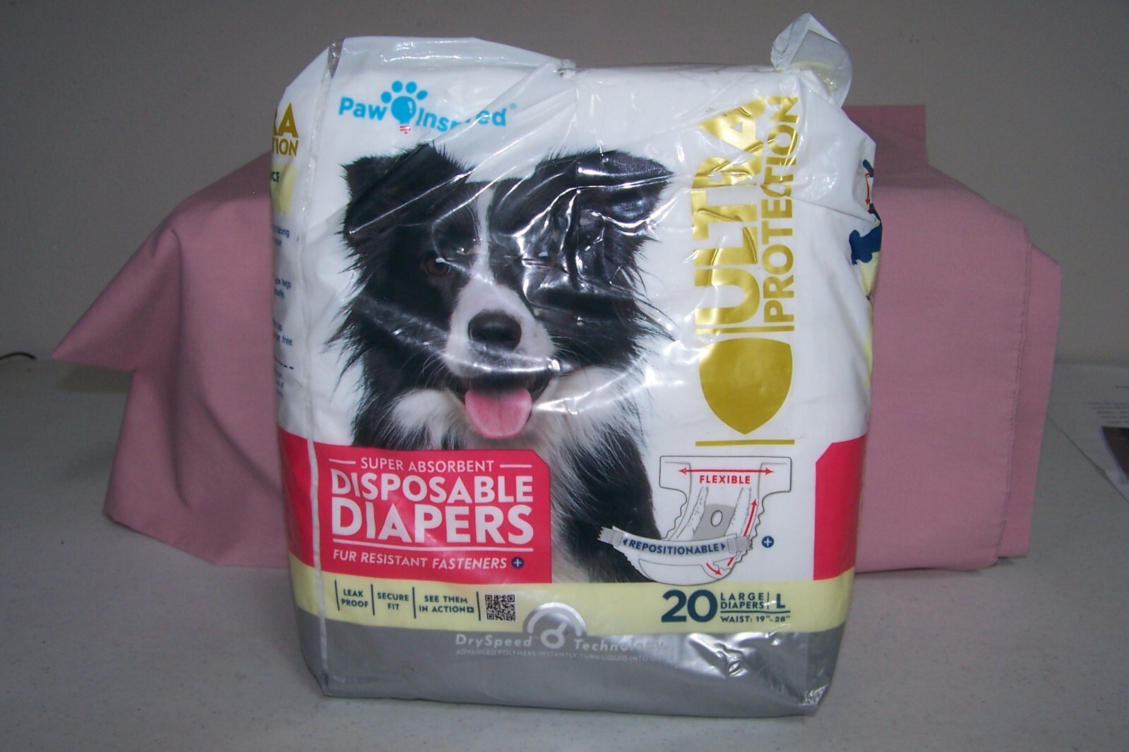 Paw Inspired 13211 Ultra Protection Disposable Dog Diapers Bulk - 20 Count