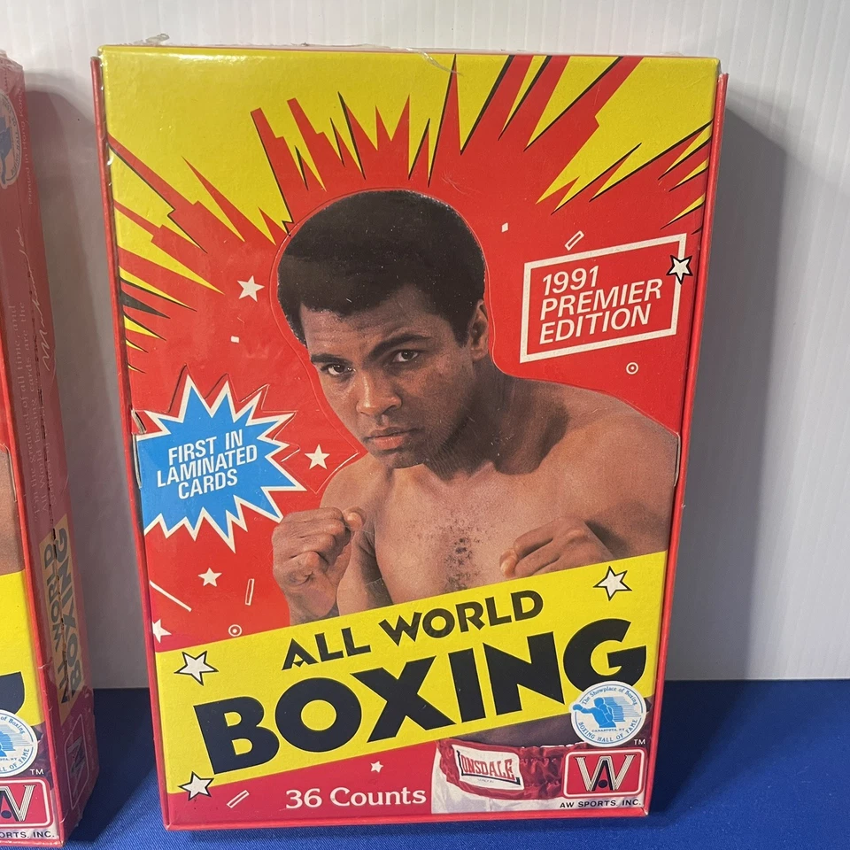 2x- 1991 ALL WORLD BOXING Wax Box Premier Edition FACTORY SEALED 36 Pack NEW Lot - Image 3 of 4