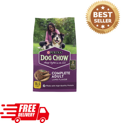 Purina Dog Chow Lamb Flavor Dry Dog Food Complete Adult 18.5 lb Bag