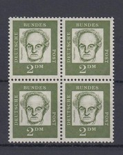 Bund 362y 4er Block Bedeutende Deutsche 2 DM postfrisch
