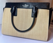 Kate Spade New York Cameron Street Candace Raffia and Leather Satchel