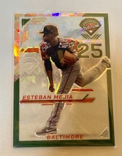 2025 Panini Prospect Edition Esteban Mejia #40 Green Ice Prizm /149 (RC) ORIOLES