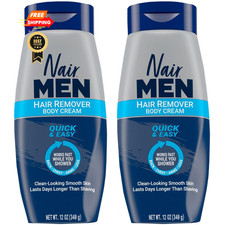 Nair Men Hair Removal Body Cream, 12 Ounce Pack 13 of 2 , clear