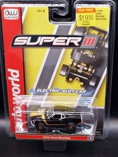 AutoWorld HO Slot Car Boss Ford Mustang Blk/Gld MOC