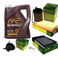 Mann Inspektionspaket Filterset 5L Mannol Energy 5W-30 FüR Toyota Aygo 1.4 Hdi