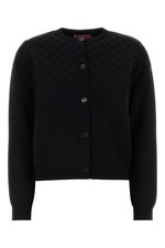 GUCCI Black Wool Blend Cardigan New  Authentic