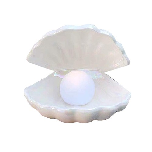 Ceramics Shell Pearl Light Led Lamp Portable Night Light Tabletop Light,Chris...