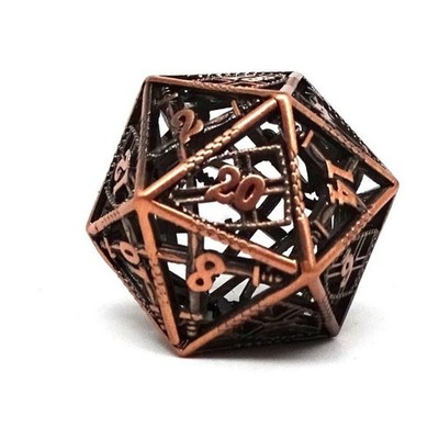 Easy Roller Metal d20 - Hollow Dice of Divine Retribution - Copper New