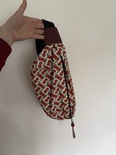 Burberry TB Monogram Medium Sling Crossbody Canvas Zipper Bag