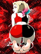 Adult Anime Waifu Harley Quinn 6" Vinyl Sticker