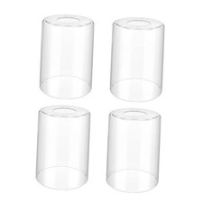 Clear Glass Lamp Shade Replacement,5.5inch High, 3.9inch Diameter, 4 Pack