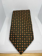 Vintage 1970's Christian Dior Paris Silk Neck Tie Geometric Men's
