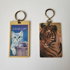 Vintage Key Finder Service Keychains Cute Cat...
