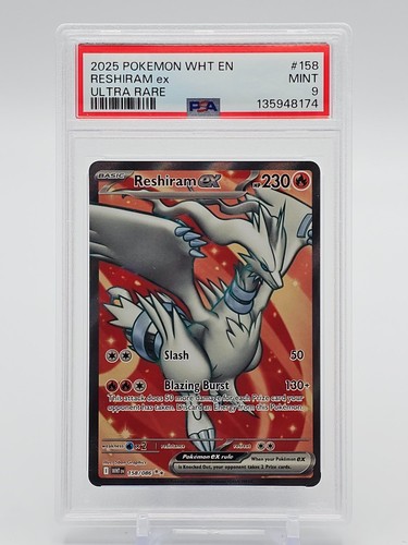 Reshiram ex graded PSA 9 for sale on eBay
