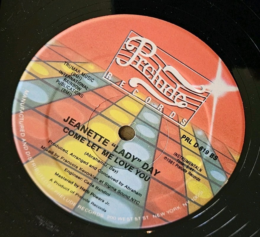 Jeanette Lady Day Come Let Me Love You 12" PRLD619 Prelude VG+/EX 1981 Vinyl 