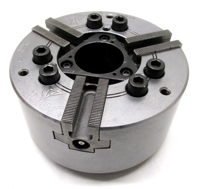 NICE! MMK 6-1/2'' THREE-JAW CNC LATHE POWER CHUCK w/ A2-5 MOUNT - #ZA5-6-46