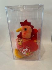 Ty Beanie Baby DOODLE The Rooster with medallion, 1996, PVC pellets