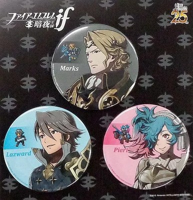 FE Fire Emblem Badge Set 3 pcs Character Marks Raswald Pieri 75mm