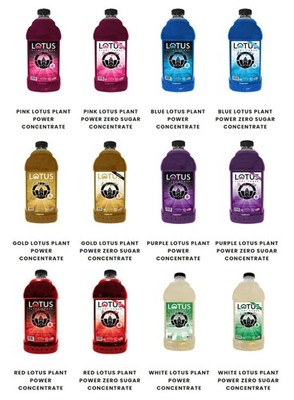 Lotus Plant Power Energy Drink 64 fl oz   White, Pink, Blue, Gold, Purple, Red