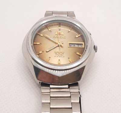 Vintage ORIENT Crystal 21 Jewels Automatic Rhomb Watch 1970s