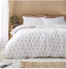 Image of Pineapple Elephant Woodblock Floral Reversible Duvet Set DoubleCHEAPEST ON EBAY 