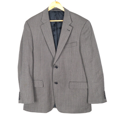 DIGEL Men Blazer Jacket Size 54, F56 US UK 44 Polyester Wool Grey Notch