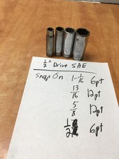 Snap-on Usa 12 Drive Deep Sae Socket Lot Of 4 1-116 1316 58 12 Ts341 Snap-on Usa 12 Drive Deep Sae Socket Lot Of 4 1-116 1316 58 12 Ts341