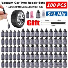 100Pcs Tire Repair Rubber Nails Tyre Puncture Repair Screws Kit with Screwdriver
