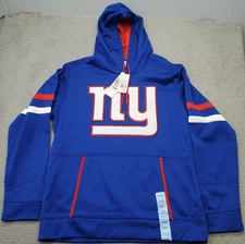 NFL New York Giants Team Apparel Hoodie Football Mens Large Blue Fleece Lined