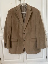 Chaps men  s corduroy 2 button brown front pocket 100 cotton blazer size 42R