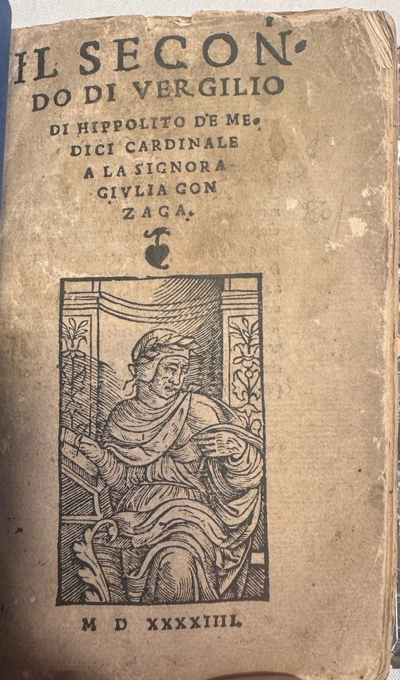 1544 - Eneide di Vergilio (Aeneid of Virgil) FINE LEATHER BINDING - ILLUSTRATED - Image 2 of 4