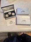 AMERICAN EAGLE 20th ANN. SILVER 3 COIN SET ( PROOF / BURNISHED/ & REVERSE PROOF.