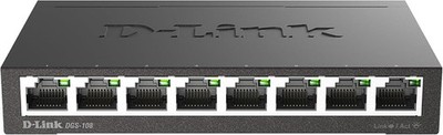 D-Link DGS-108 8-Port Layer2 Gigabit Switch (Bis Zu 2000 Mbit/S Datenübertragung