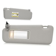 Sun Visor with Vanity Light for 2010-2015 Mazda CX-9 Driver Side Gray Left Grey