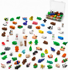 90 PCS Articulated Animal Figurines, 3D Printed Mini Animal Collection