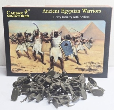 Caesar Miniatures #047 Egyptian Warriors w/ Archers 42 Figures 1:72 NEW Open Box