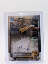 2025 Bowman Chrome Jhonny Severino Chrome Prospect Autograph PIT Pirates