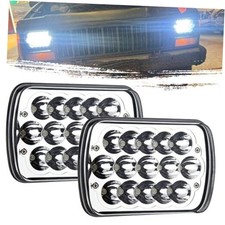 H6054 LED Headlights, 2Pcs Rectangular 5x7 7x6 LED Headlight Hi/Low Sealed