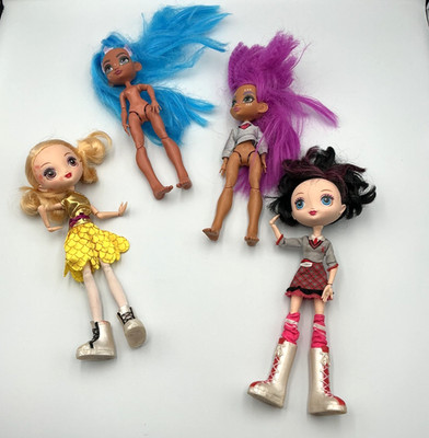 Lot of 4 dolls, Cave Club and Kuu Kuu Harajuku