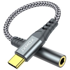 JXMOX USB Type C to 3.5mm Female Headphone Jack Adapter, USB C to Aux Audio