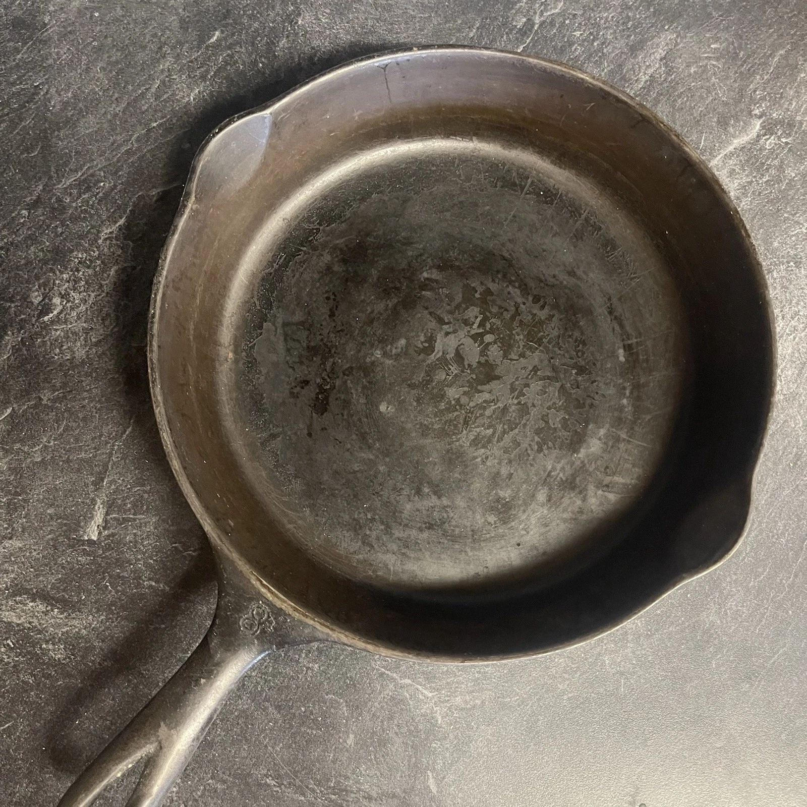 Wagner Ware Sidney National 1358A Cast Iron Frying Pan #8 As Is