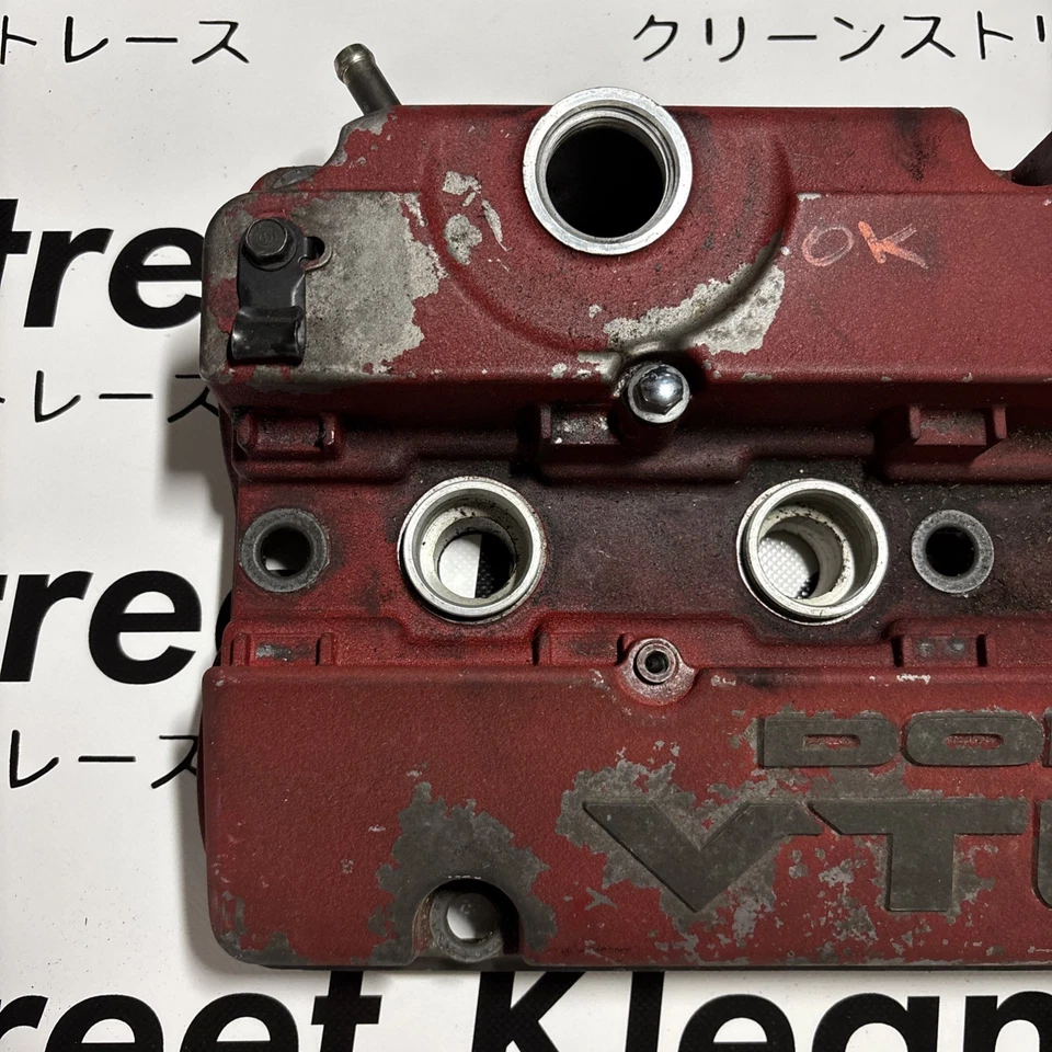 HONDA H SERIES H22 H23 F20 PRELUDE ACCORD VALVE COVER OEM Original Finish RED - Image 2 of 4
