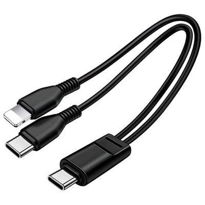 3.3FT USB C Multi Charging Cable 2 in 1 Type C to USB C + Fast Charging New