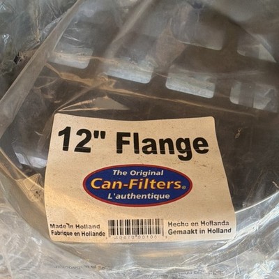Can-Filters 12 in Round Metal Flange, Silver, Circular Vent Style MPN 1047000105