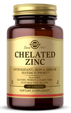 Zinc Chelated 22mg 100 Tablets Solgar