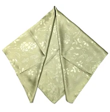 Floral Pattern Solid Color Silk Feel Square Scarves 27.5"x27.5" Elegant