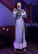 5.5 FT ANIMATED EXORCIST EMILY BROKEN BACK HALLOWEEN ANIMATRONIC PROP