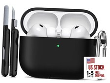 for Case 2025 , Soft Silicone Protective Case Cover AirPods Pro 3 Black