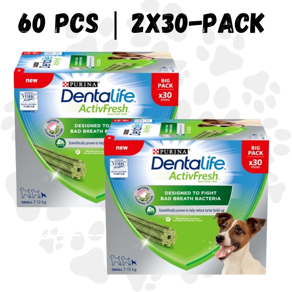 60-Pack PURINA DENTALIFE ActivFresh SMALL Dog Dental Sticks | 2x30 Sticks