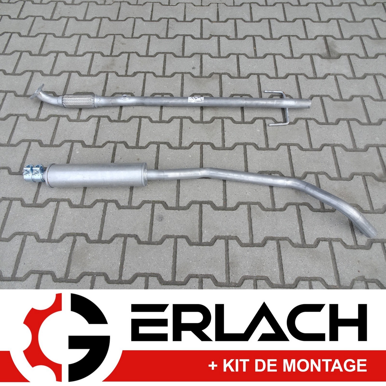 Silencieux d'échappement Opel Corsa C en acier aluminisé durable 7133